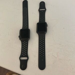 2 Apple Watches one long band one short